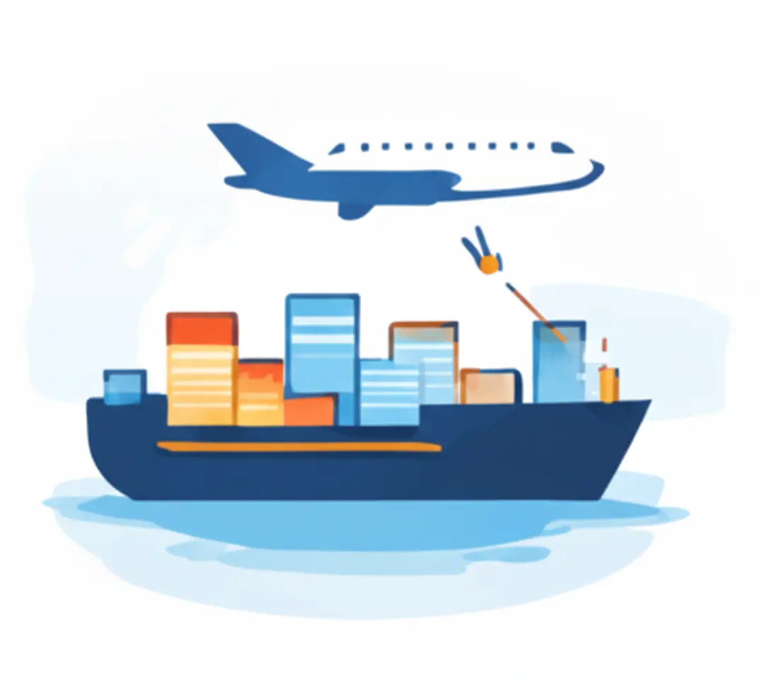 International delivery of export packaging materials